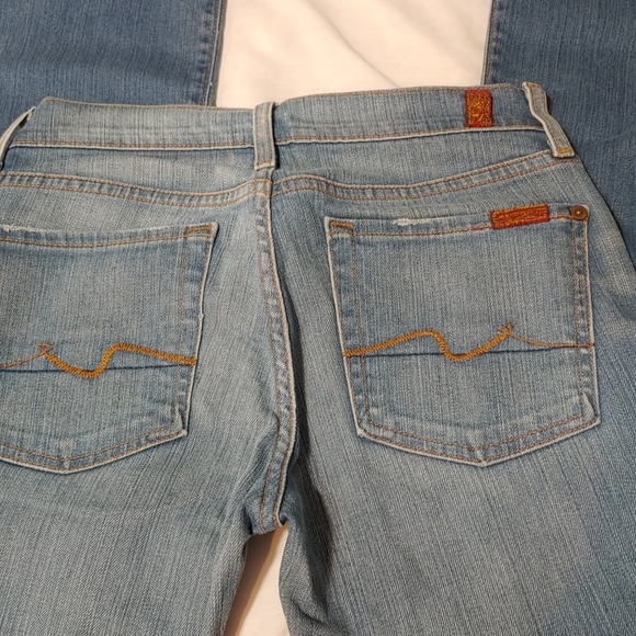 7 For All Mankind Women's Light Wash Bootcut Jeans 27 - Picture 9 of 10